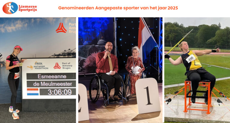 Genomineerden voor Liemerse Sportprijs van 2025 in de categorie Aangepaste sporter